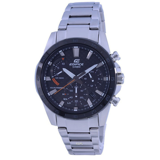 Casio Edifice Chronograph Analog Solar EQS-930DB-1A EQS930DB-1 100M Mens Watch