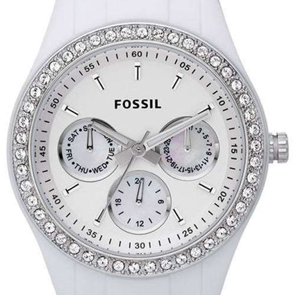 Fossil Stella White Dial Crystal ES1967 Women's Watch