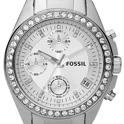 Fossil Decker Chronograph Crystals White Dial ES2681 Women's Watch