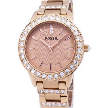 Fossil Jesse Crystal Rose Gold Tone ES3020 Women's Watch