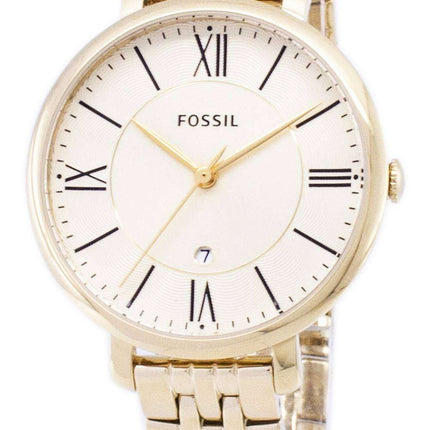 Fossil Jacqueline Champagne Dial Gold-Tone Stainless Steel ES3434 Women's Watch
