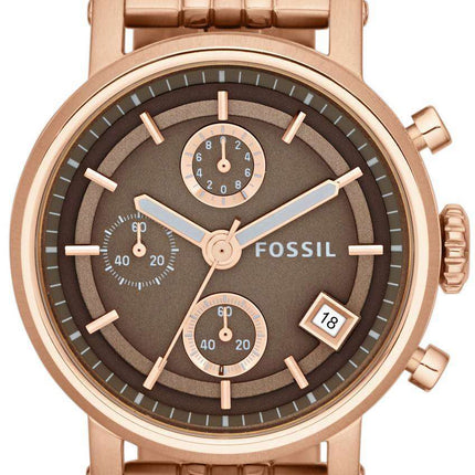 Fossil Original Boyfriend Chronograph Rose Gold-Tone ES3494 Women's Watch