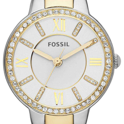 Fossil Virginia Analog Crystal-Accented Two-Tone ES3503 Women's Watch