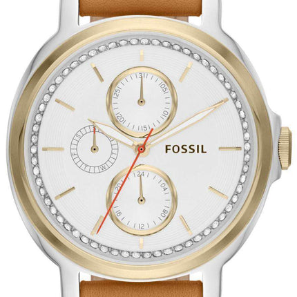 Fossil Chelsey Multifunction Tan Leather Strap ES3523 Women's Watch