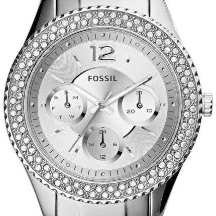 Fossil Stella Multifunction Crystal-Accented Silver-Tone ES3588 Women's Watch