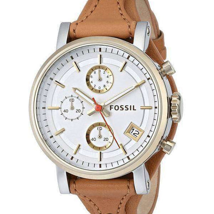Fossil Original Boyfriend Chronograph Tan Leather Quartz ES3615 Women's Watch