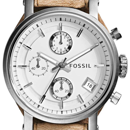Fossil Original Boyfriend Chronograph White Dial ES3625 Women's Watch