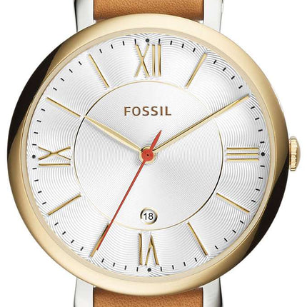 Fossil Jacqueline Silver Dial Date Display ES3737 Women's Watch