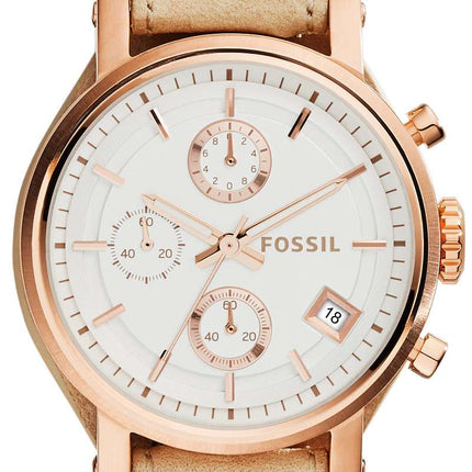 Fossil Original BoyFriend Chronograph White Dial ES3748 Women's Watch