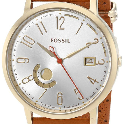 Fossil Vintage Muse Quartz Silver Dial Sand Leather ES3751 Women's Watch