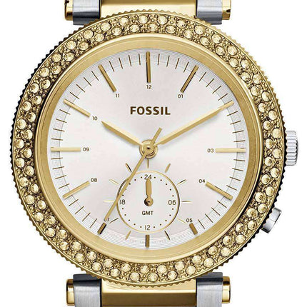 Fossil Urban Traveler Multifunction Silver Dial Two-tone Stainless Steel ES3850 Women's Watch
