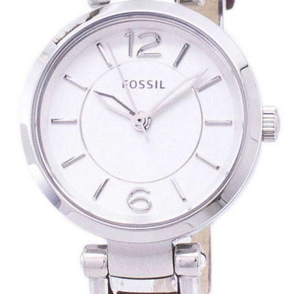 Fossil Georgia Silver Dial Brown Leather ES3861 Women's Watch
