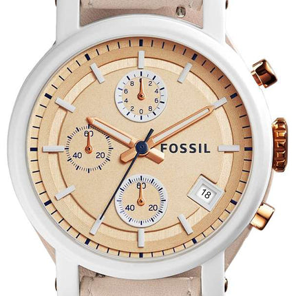 Fossil Original Boyfriend Chronograph Quartz Beige Dial ES4005 Women's Watch