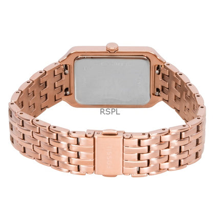 Fossil Raquel Rose Gold Tone Stainless Steel Brown Mother Of Pearl Dial Quartz ES5323 Women's Watch