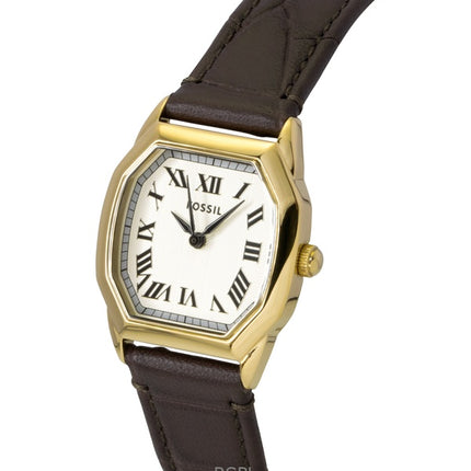 Fossil Harlow Leather Strap Cream Dial Quartz ES5426 Women's Watch