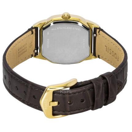 Fossil Harlow Leather Strap Cream Dial Quartz ES5426 Women's Watch