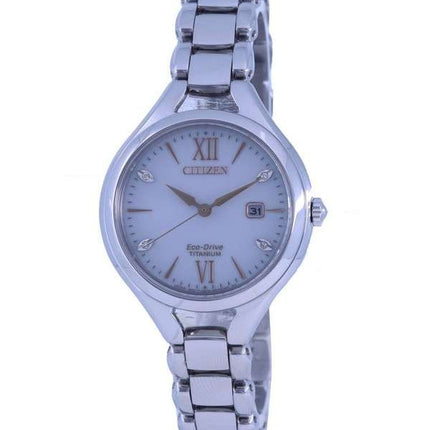 Citizen Elegant Eco-Drive Silver Dial Titanium EW2560-86A Women's Watch