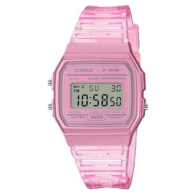 Casio Youth Pink Resin Digital F-91WS-4 F91WS-4 Unisex Watch