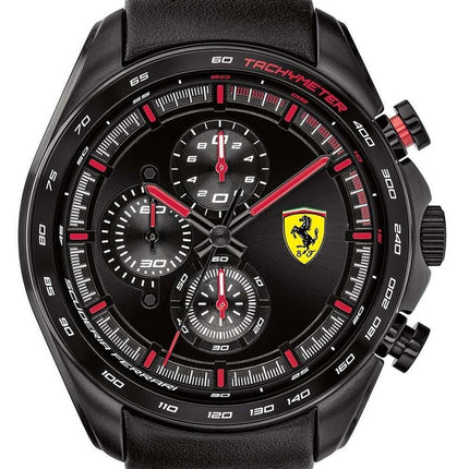 Ferrari Scuderia Speedracer Chronograph Leather Strap Quartz 0830647 Mens Watch
