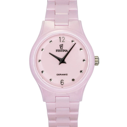 Festina Ceramic Pink Dial Quartz F20751-2 Women's Watch