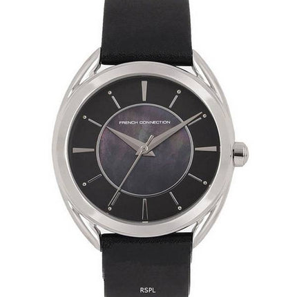 FCUK Black Dial Leather Strap Quartz FCS1000BB Womens Watch