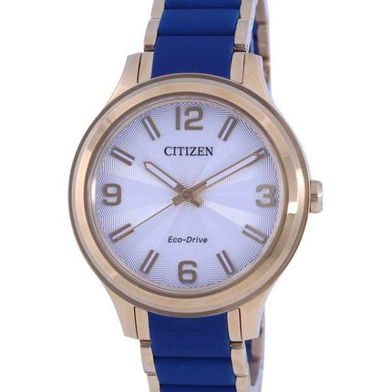 Citizen Eco-Drive Silver Dial Two Tone Stainless Steel FE7078-93A.G Water 100M Women's Watch