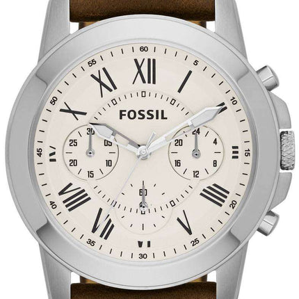Fossil Grant Chronograph Brown Leather Strap FS4839 Men's Watch