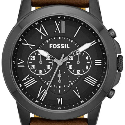 Fossil Grant Chronograph Brown Leather Strap FS4885 Men's Watch