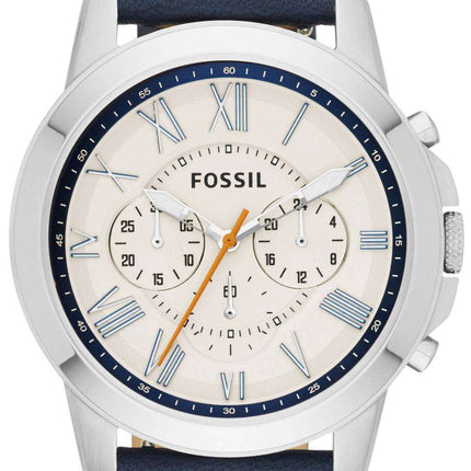 Fossil Grant Chronograph Blue Leather FS4925 Men's Watch