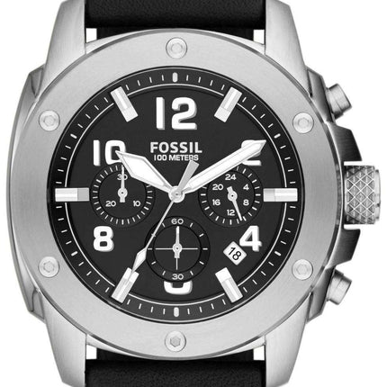 Fossil Modern Machine Chronograph Black Leather FS4928 Men's Watch