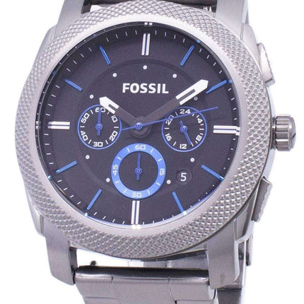 Fossil Machine Quartz Chronograph Black Dial Gunmetal Ion-Plated FS4931 Men's Watch