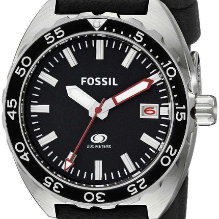 Fossil Quartz Breaker Black Dial Black Silicone FS5053 Men's Watch