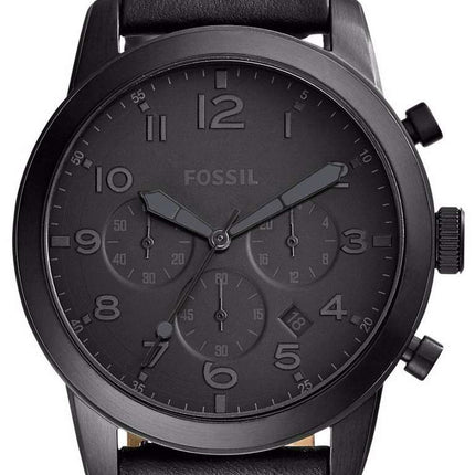 Fossil Pilot 54 Chronograph Quartz Black Leather Strap FS5157 Men's Watch