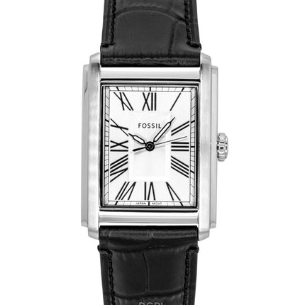 Fossil Carraway Leather Strap Silver Dial Quartz FS6078 Men's Watch