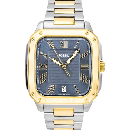 Fossil Crosby Two Tone Stainless Steel Blue Dial Quartz FS6161 Men's Watch