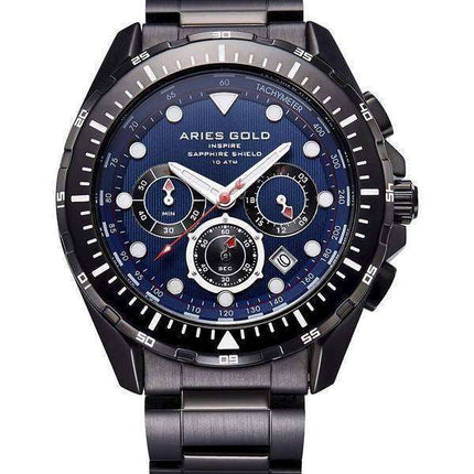 Aries Gold Inspire Atlantic Chronograph Quartz G 7002 BK-BU Men's Watch