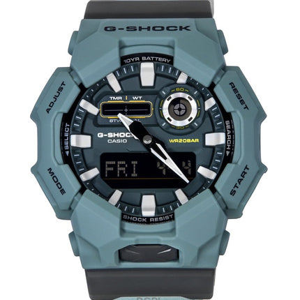 Casio G-Shock Analog Digital Cloth Strap Blue Dial Quartz GA-010CE-2A 200M Men's Watch