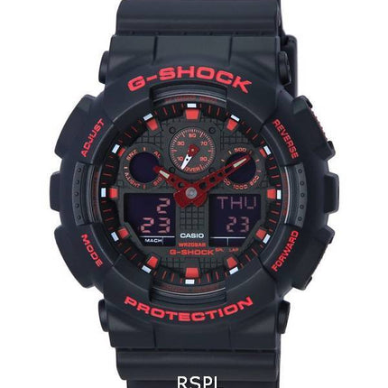 Casio G-Shock Ignite Red Series Analog Digital Quartz GA-100BNR-1A GA100BNR-1 200M Men's Watch