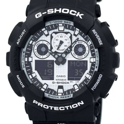 Casio G-Shock White and Black Series Analog Digital GA-100BW-1A GA100BW-1A Men's Watch