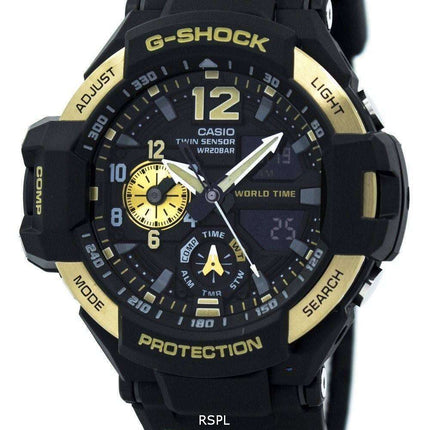Casio G-Shock GRAVITYMASTER Twin Sensor World Time GA-1100-9G GA1100-9G Men's Watch
