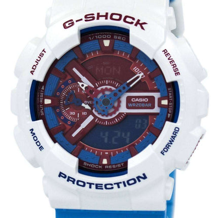 Casio G-Shock Red & Blue Analogue Digital GA-110AC-7A Men's Watch