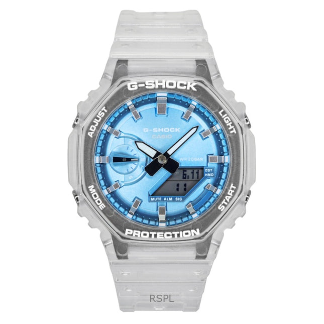 Casio G-Shock Analog Digital Resin Strap Blue Dial Quartz GA-2100BM-7A2 200M Unisex Watch