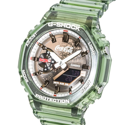 Casio G-Shock Coca Cola Collaboration Analog Digital Bio-Based Resin Strap Brown Dial Quartz GA-2100CC-3A 200M Men's Watch