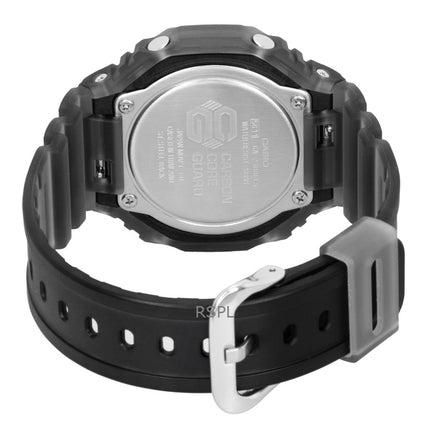 Casio G-Shock Analog Digital Resin Strap Orange Dial Quartz GA-2100FLS-8A4 200M Men's Watch