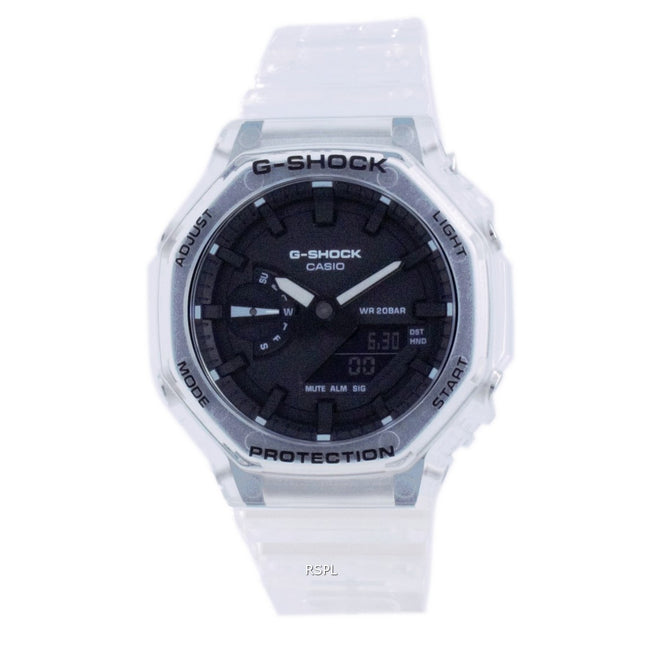 Casio G-Shock Skeleton Transparent Diver's Analog Digital Quartz GA-2100SKE-7A GA2100SKE-7 200M Men's Watch