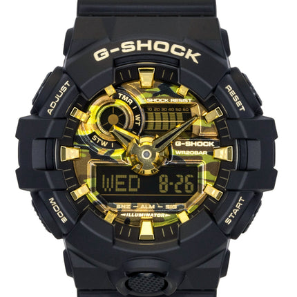 Casio G-Shock Analog Digital Resin Strap Gold Dial Quartz GA-700CF-1A 200M Men's Watch