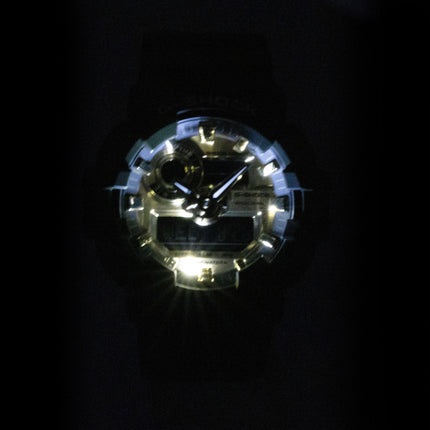 Casio G-Shock Analog Digital Resin Strap Gold Dial Quartz GA-700CMG-3A 200M Men's Watch