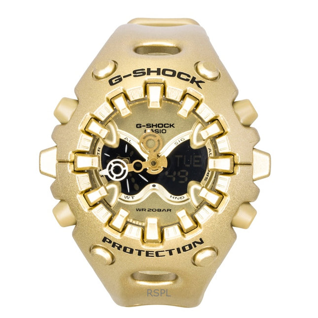 Casio G-Shock Analog Digital Resin Strap Gold Dial Quartz GA-V01A-9A 200M Unisex Watch