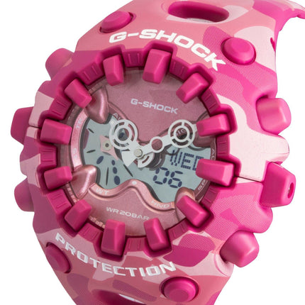 Casio G-Shock Analog Digital Resin Strap Pink Dial Quartz GA-V01CMG-4A 200M Women's Watch