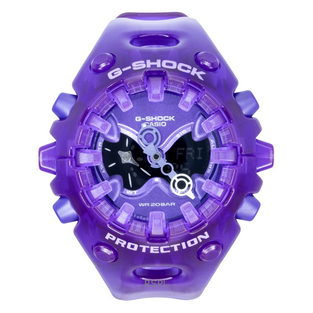 Casio G-Shock Resin Strap Analog Digital Purple Dial Quartz GA-V01SKE-6A 200M Men's Watch